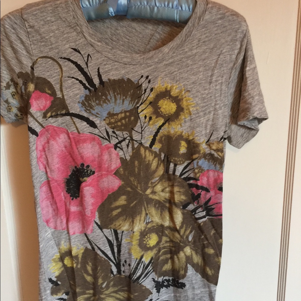 J.Crew floral slub cotton tee